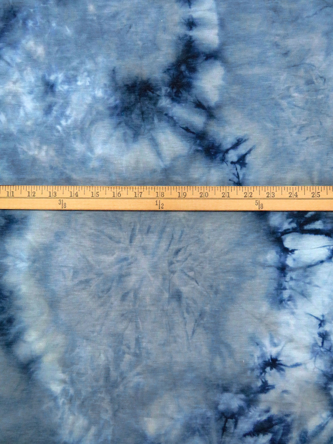 Pewter Blue/Midnight Blue/Light Blue 100% Polyester Tie-Dye Print Sweatshirt French Terry Knit 60W