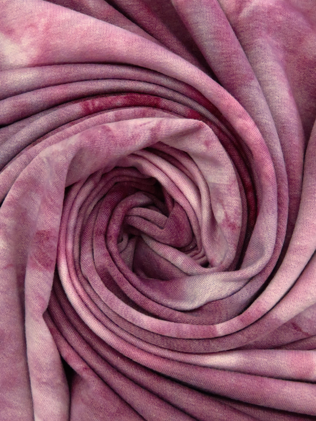 Dusty Rose/Claret/China Rose 100% Polyester Tie-Dye Print Sweatshirt French Terry Knit 60W