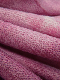 Dusty Rose/Claret/China Rose 100% Polyester Tie-Dye Print Sweatshirt French Terry Knit 60W