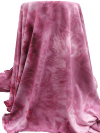 Dusty Rose/Claret/China Rose 100% Polyester Tie-Dye Print Sweatshirt French Terry Knit 60W