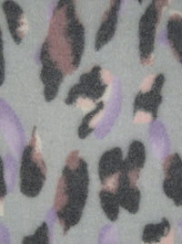 Charcoal Gray/Mauve Taupe/Lavender Purple/Multi 100% Polyester Abstract Animal Print Brushed Sweater Knit 58W