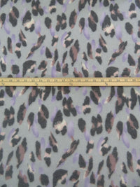 Charcoal Gray/Mauve Taupe/Lavender Purple/Multi 100% Polyester Abstract Animal Print Brushed Sweater Knit 58W