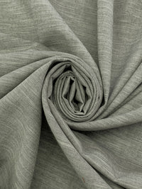 Cast Iron/Off-White Wool/Cotton Heathered Twill Suiting 56W