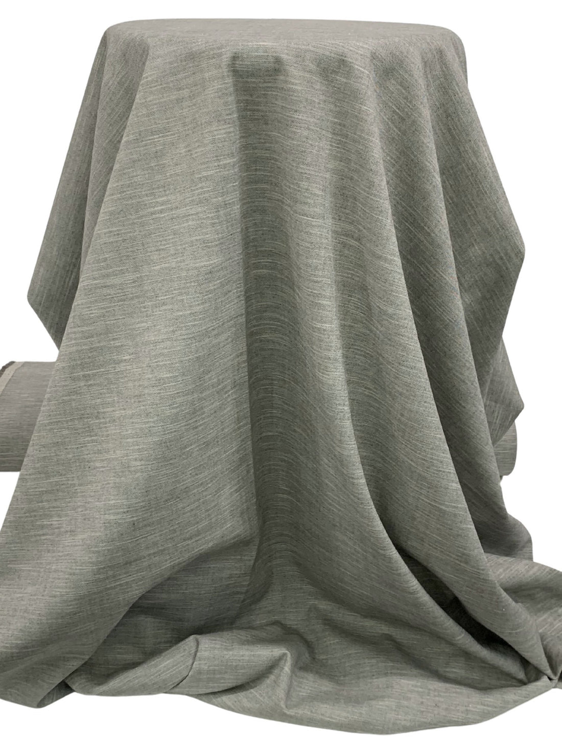 Cast Iron/Off-White Wool/Cotton Heathered Twill Suiting 56W