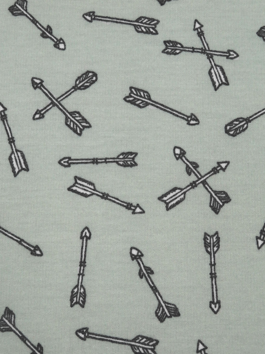 Ash Gray/Dark Gray/White Polyester/Rayon/Lycra Arrow Print French Terry Knit 62W