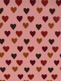 New York Pink/Bulgarian Rose/Dark Bronze/Multi 100% Cotton Hearts Print Thermal Knit 42W