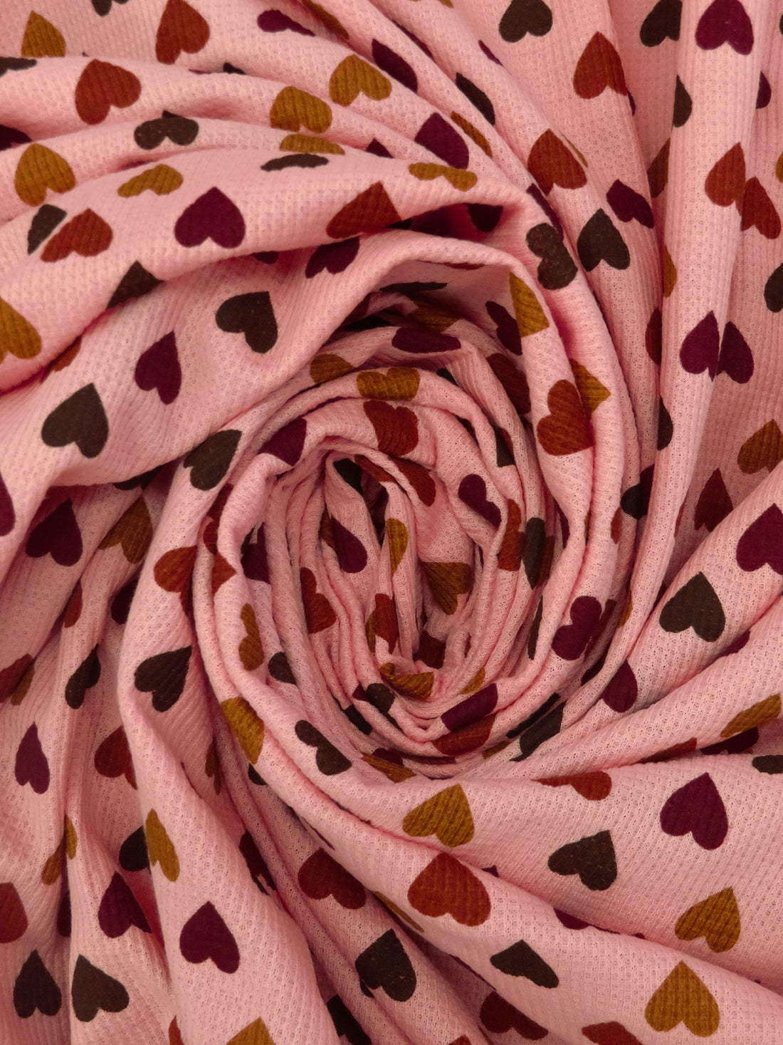 New York Pink/Bulgarian Rose/Dark Bronze/Multi 100% Cotton Hearts Print Thermal Knit 42W