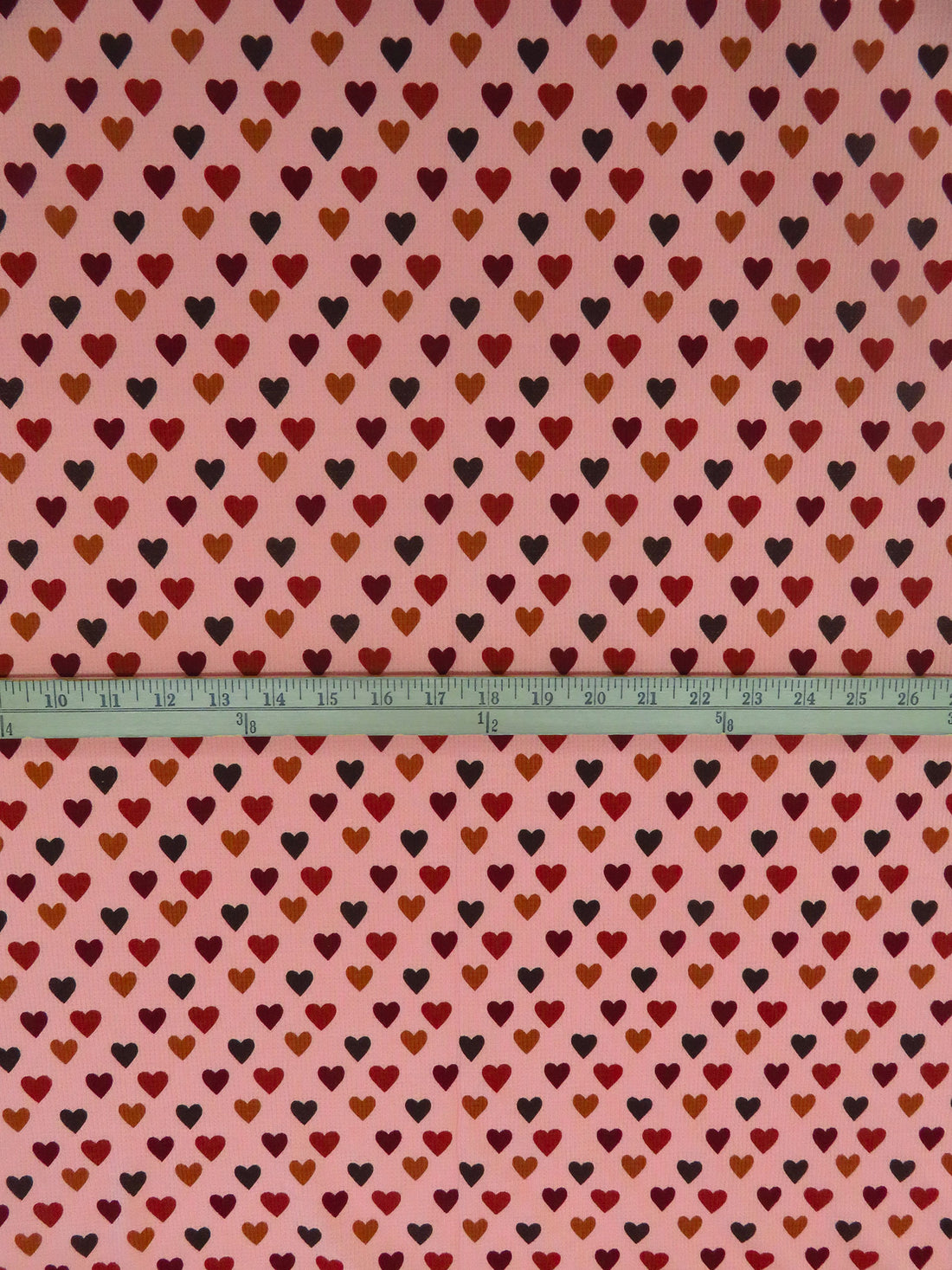 New York Pink/Bulgarian Rose/Dark Bronze/Multi 100% Cotton Hearts Print Thermal Knit 42W