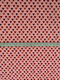 New York Pink/Bulgarian Rose/Dark Bronze/Multi 100% Cotton Hearts Print Thermal Knit 42W