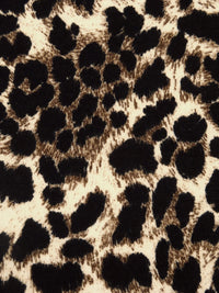 Black/Wheat/Dark Chocolate Polyester/Lycra Animal Print Sweater Knit 56W