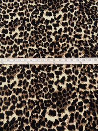 Black/Wheat/Dark Chocolate Polyester/Lycra Animal Print Sweater Knit 56W