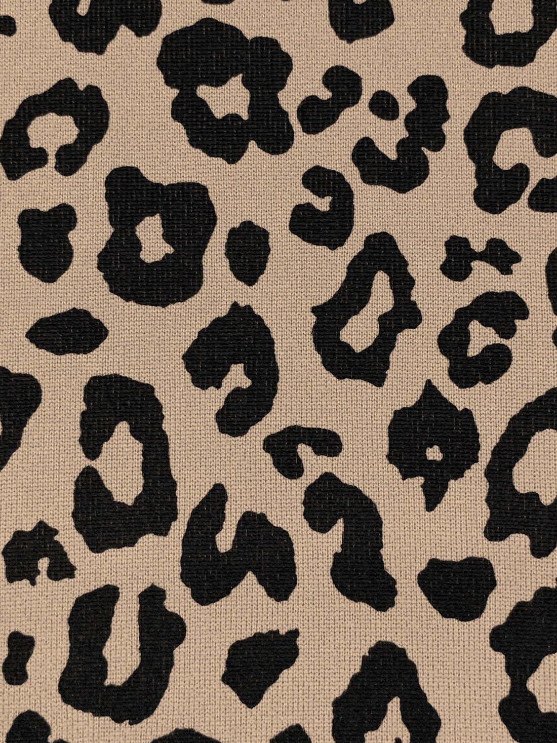 Plaza Taupe/Black Polyester/Lycra Animal Print Sweater Knit 58W