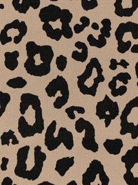 Plaza Taupe/Black Polyester/Lycra Animal Print Sweater Knit 58W