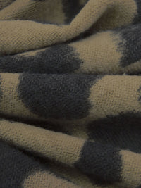 French Bistre/Dark Charcoal Gray Polyester/Lycra Animal Print Brushed Sweater Knit 60W