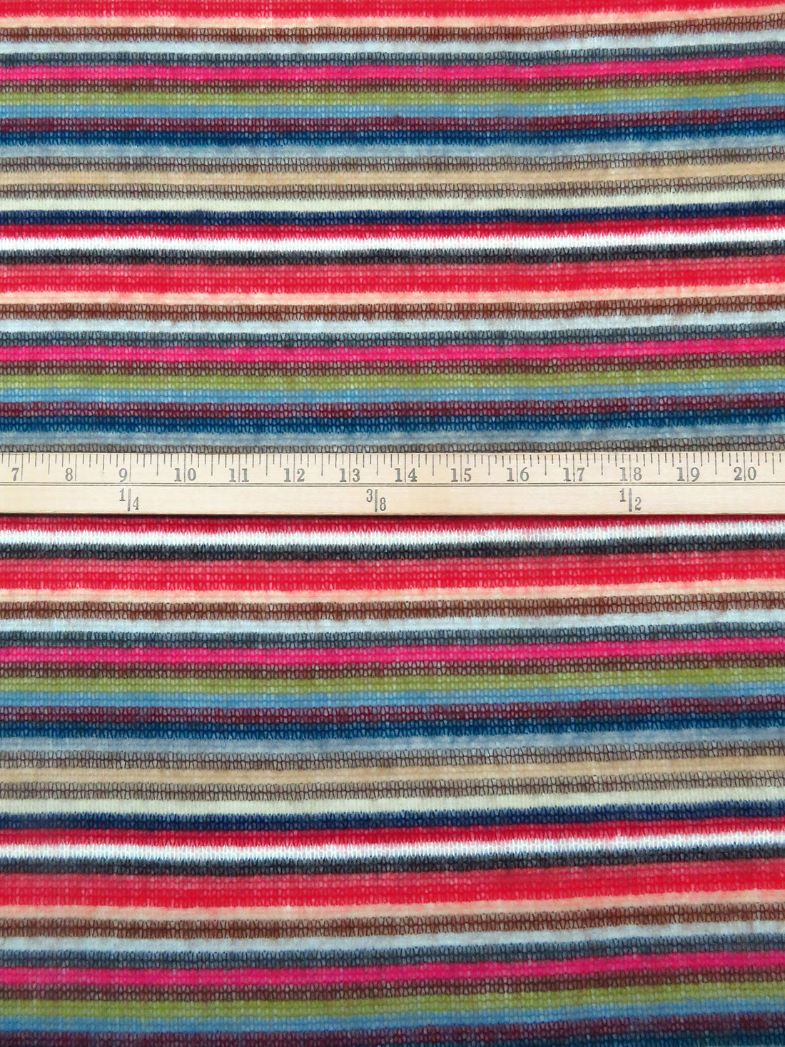 Black/Scarlet/Dusty Lime/Multi 100% Polyester Horizontal Stripe Open Weave Sweater Knit 56W