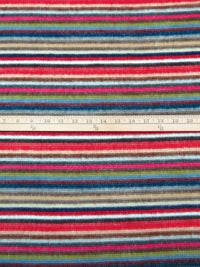 Black/Scarlet/Dusty Lime/Multi 100% Polyester Horizontal Stripe Open Weave Sweater Knit 56W