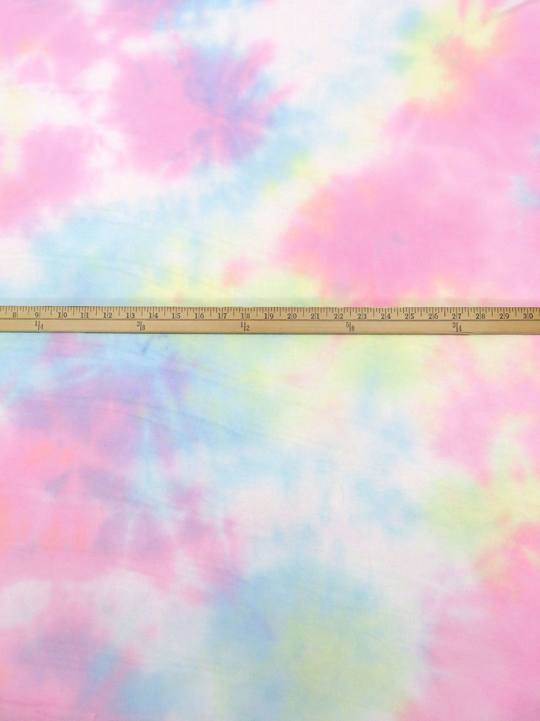 Pale Lemon/Cotton Candy Pink/White/Multi Polyester/Rayon/Lycra Tie-Dye Print Sweater Knit 58W