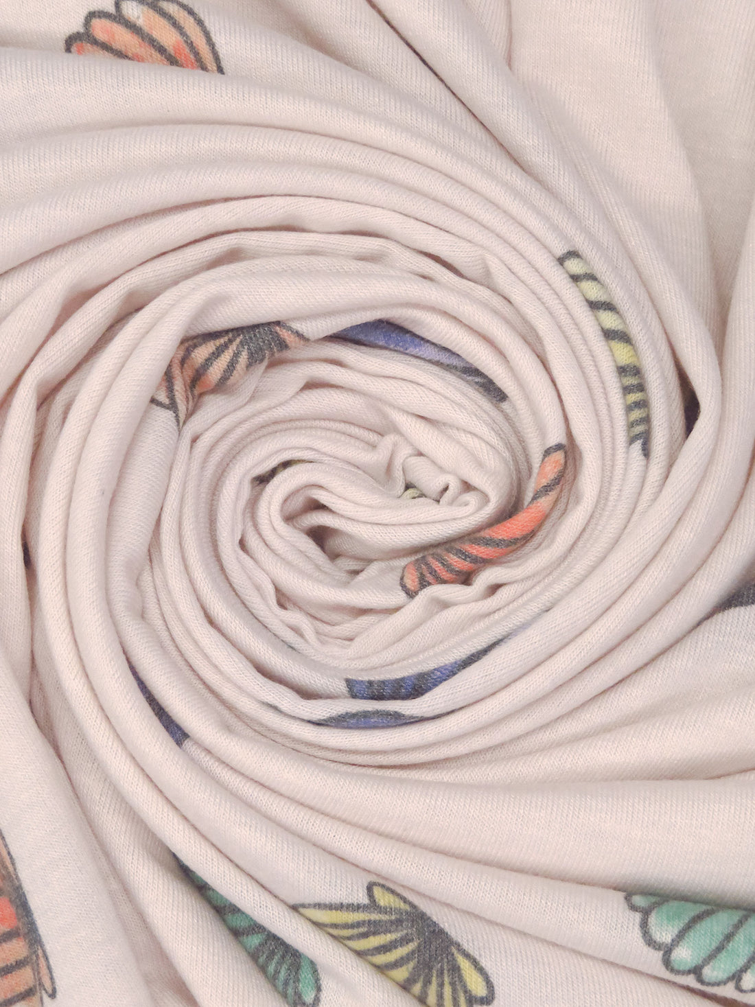 Lotion Pink/Dusty Terra Cotta/Dusty Teal/Multi Polyester/Lycra Sea Shell Print Jersey Knit 54W