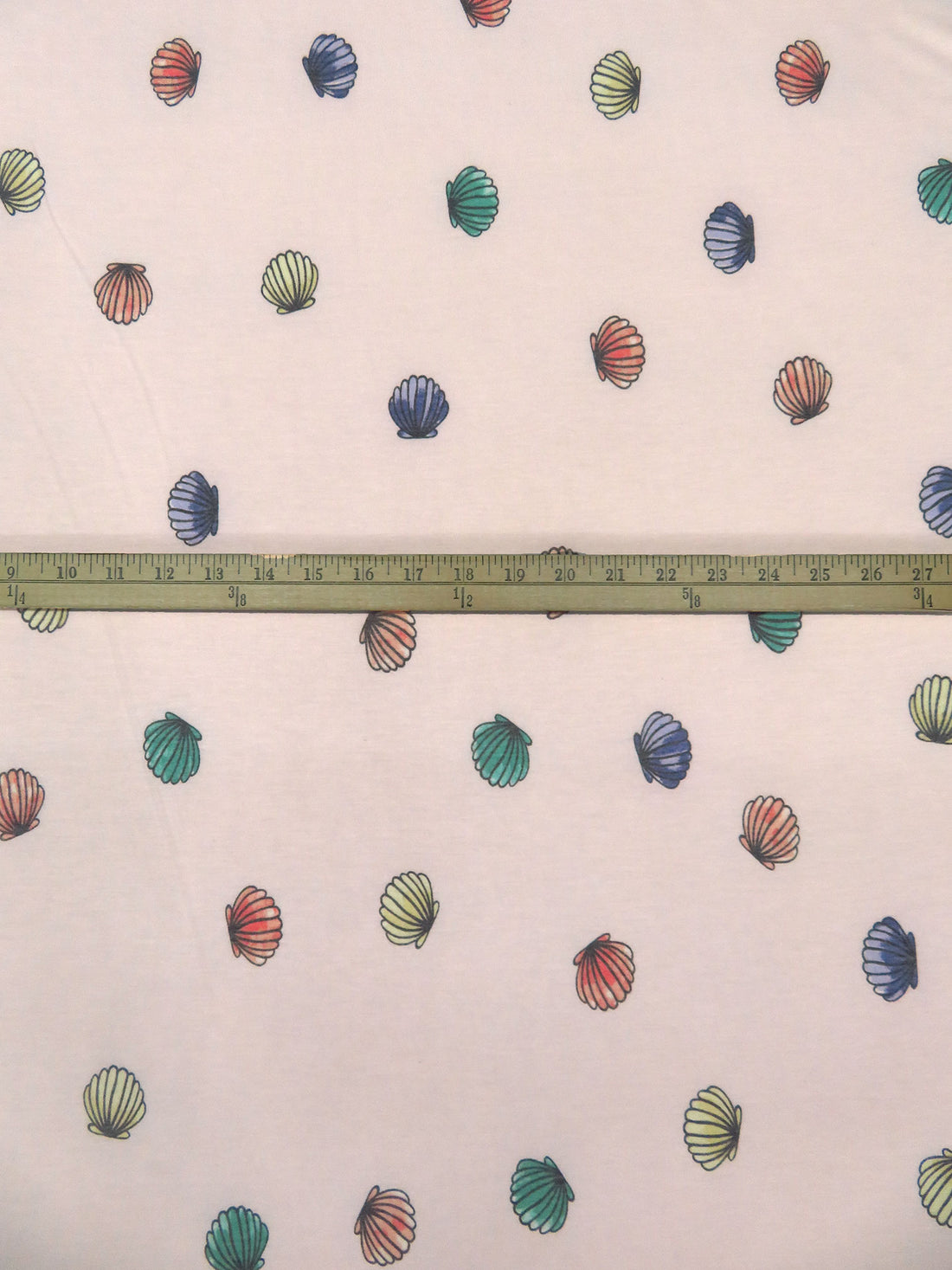 Lotion Pink/Dusty Terra Cotta/Dusty Teal/Multi Polyester/Lycra Sea Shell Print Jersey Knit 54W