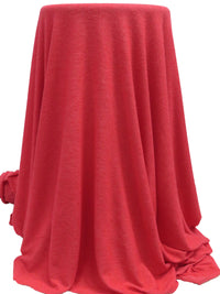 Faded Red Polyester/Lycra Brushed Sweater Knit 50W