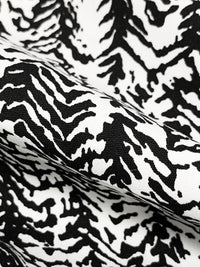 White/Black 100% Cotton Abstract Print Poplin 58W