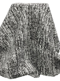 White/Black 100% Cotton Abstract Print Poplin 58W