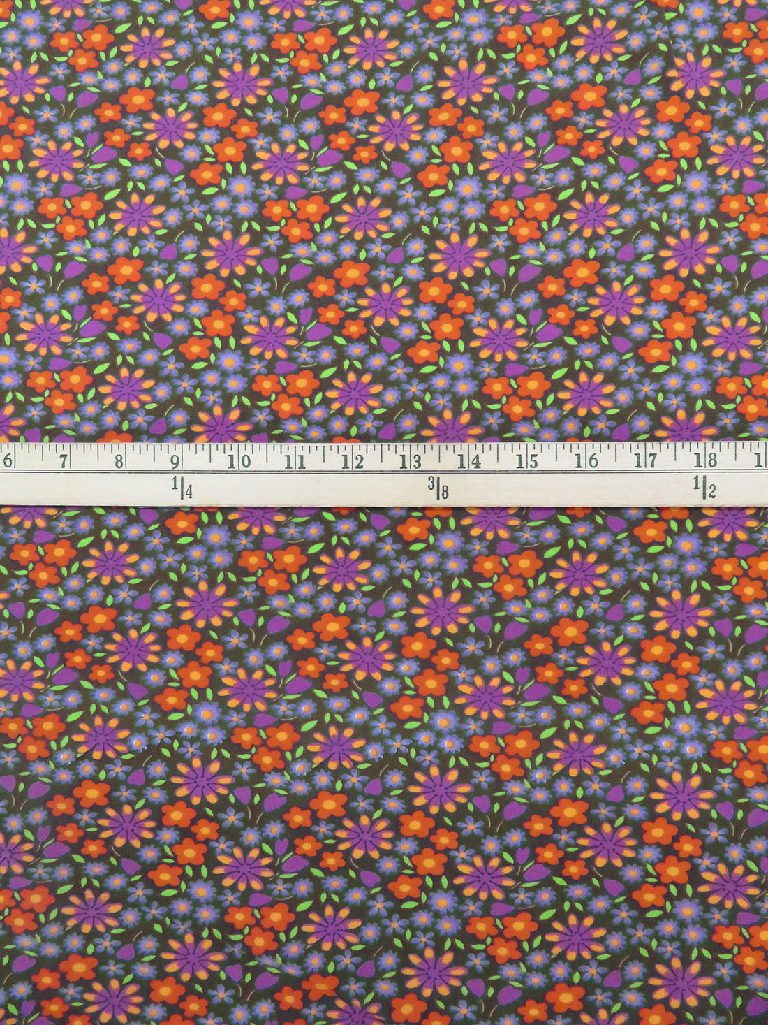 Mossy Gray/Plum/Rust/Multi Polyester/Lycra Wildflower Print Jersey Knit 58W