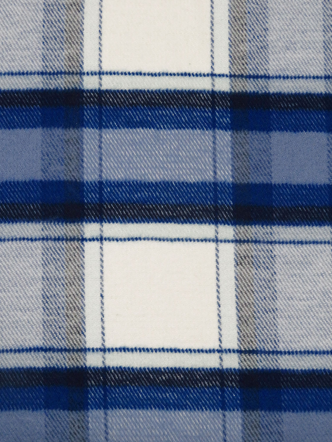 Off-White/Dark Blue/Midnight Navy/Multi Polyester/Rayon/Lycra Plaid Weave Coating - NY Designer - 54W