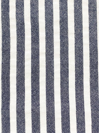 Navy/White 100% Rayon Vertical Stripe Seersucker Shirting - NY Designer - 56W