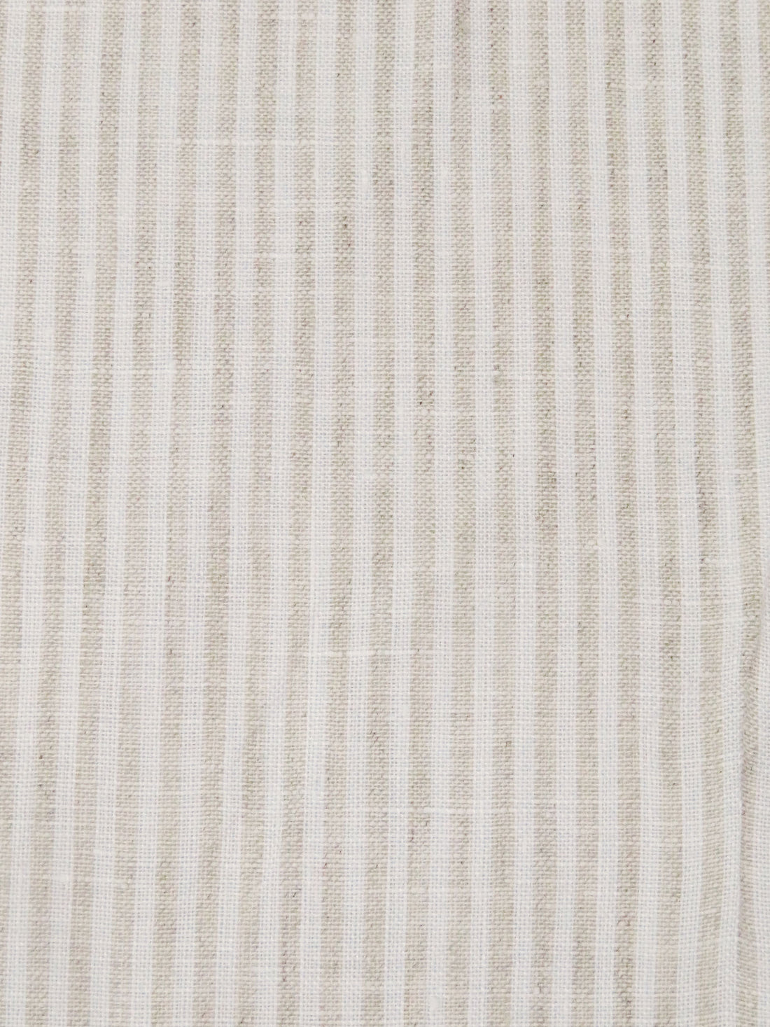 White/Sand 100% Linen Vertical Stripe Weave Shirt Weight Woven - NY Designer - 56W