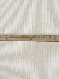 White/Sand 100% Linen Vertical Stripe Weave Shirt Weight Woven - NY Designer - 56W