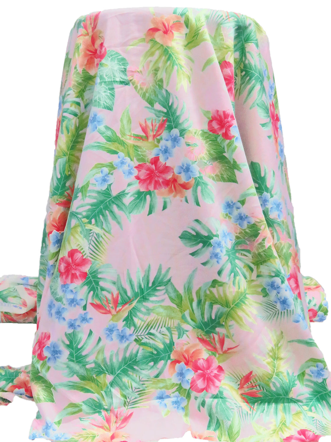 Pale Pink/Mint/Amaranth/Multi 100% Cotton Tropical Floral & Fauna Print Sateen Shirting - NY Designer - 60W