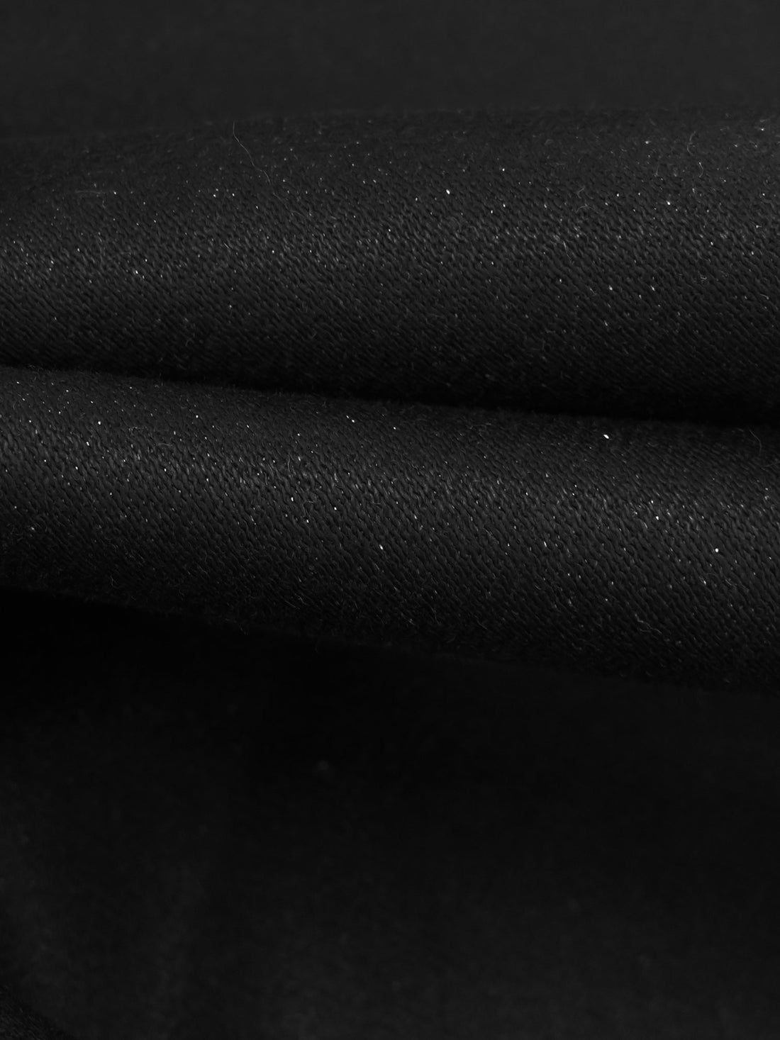 Matte Black Cotton/Lycra Stretch Sateen Denim 60W