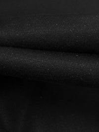 Matte Black Cotton/Lycra Stretch Sateen Denim 60W