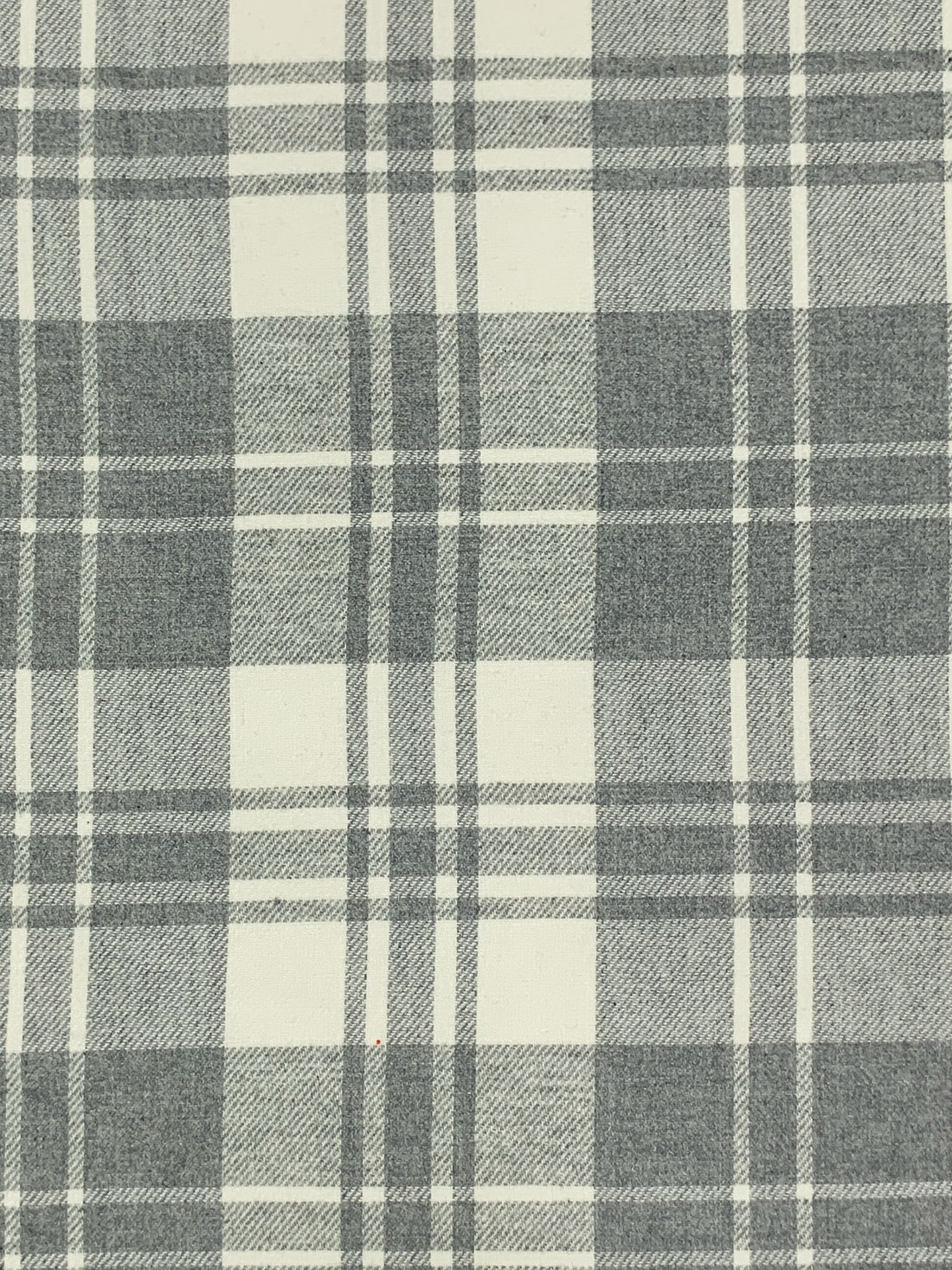 Alabaster/Dim Gray 100% Cotton Plaid Weave Yarn-Dyed Double Faced Flannel - NY Designer - 58W