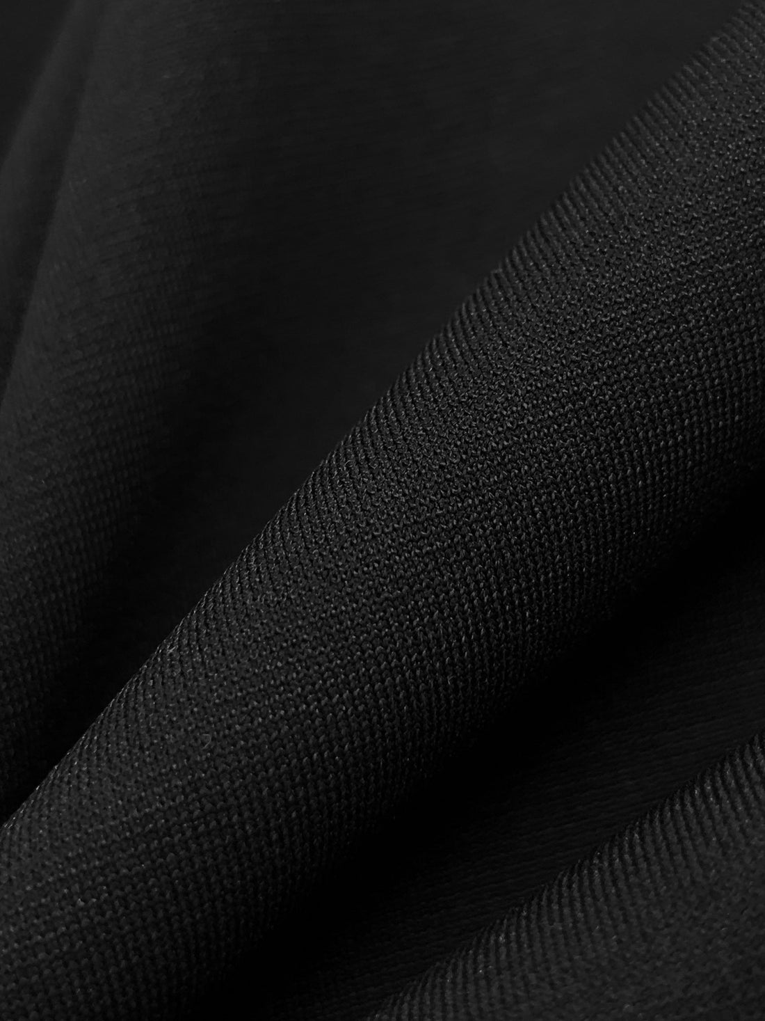 Raven Black Polyester/Lycra Double Knit - NY Designer - 62W