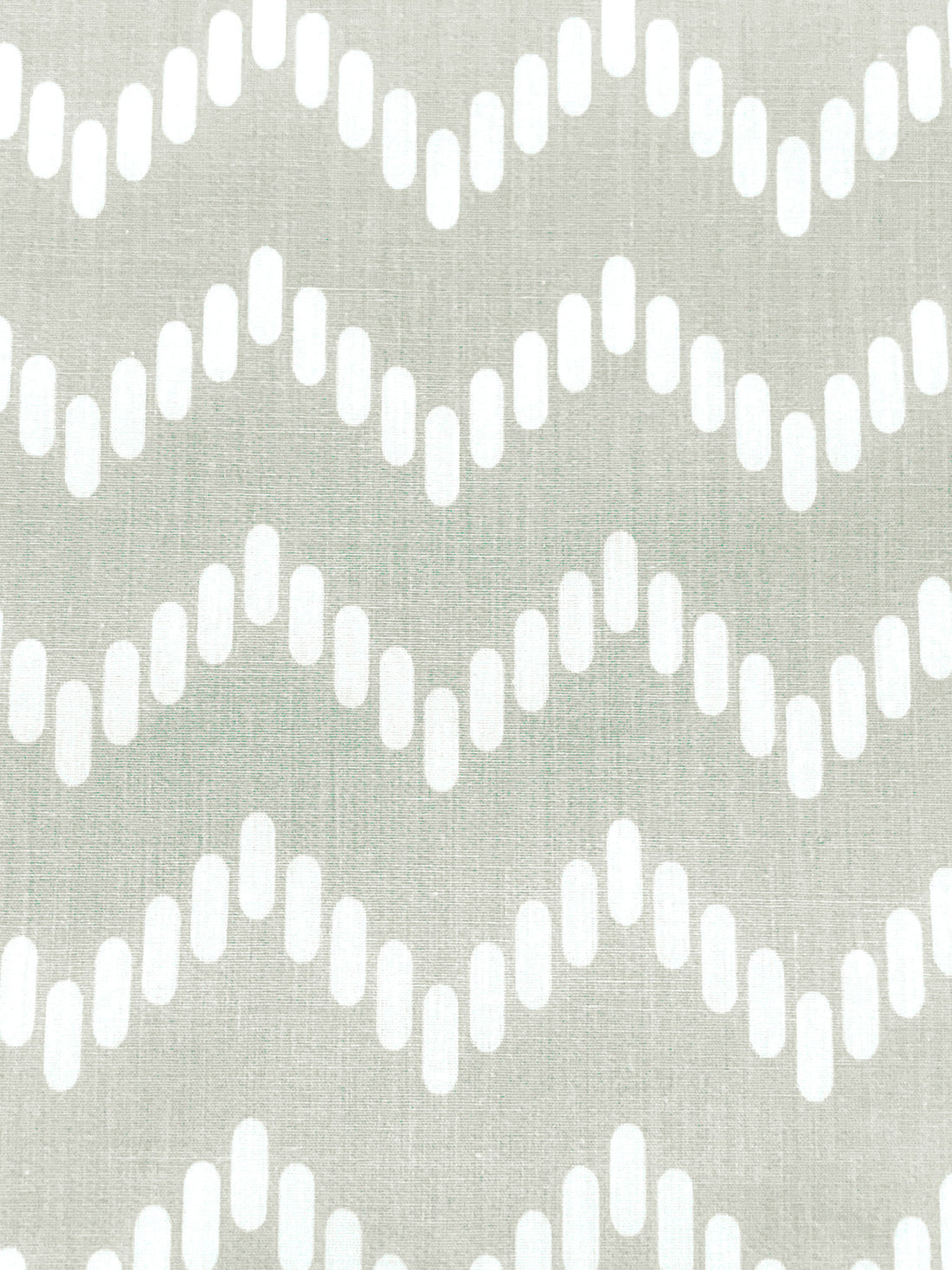 Stone Gray/White Polyester/Cotton Chevron Print Broadcloth 58W