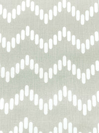 Stone Gray/White Polyester/Cotton Chevron Print Broadcloth 58W