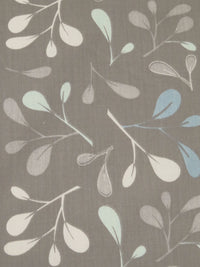 Mud Gray/Pewter Blue/Jet Stream/Multi Polyester/Cotton Leaf Branch Print Broadcloth 52W