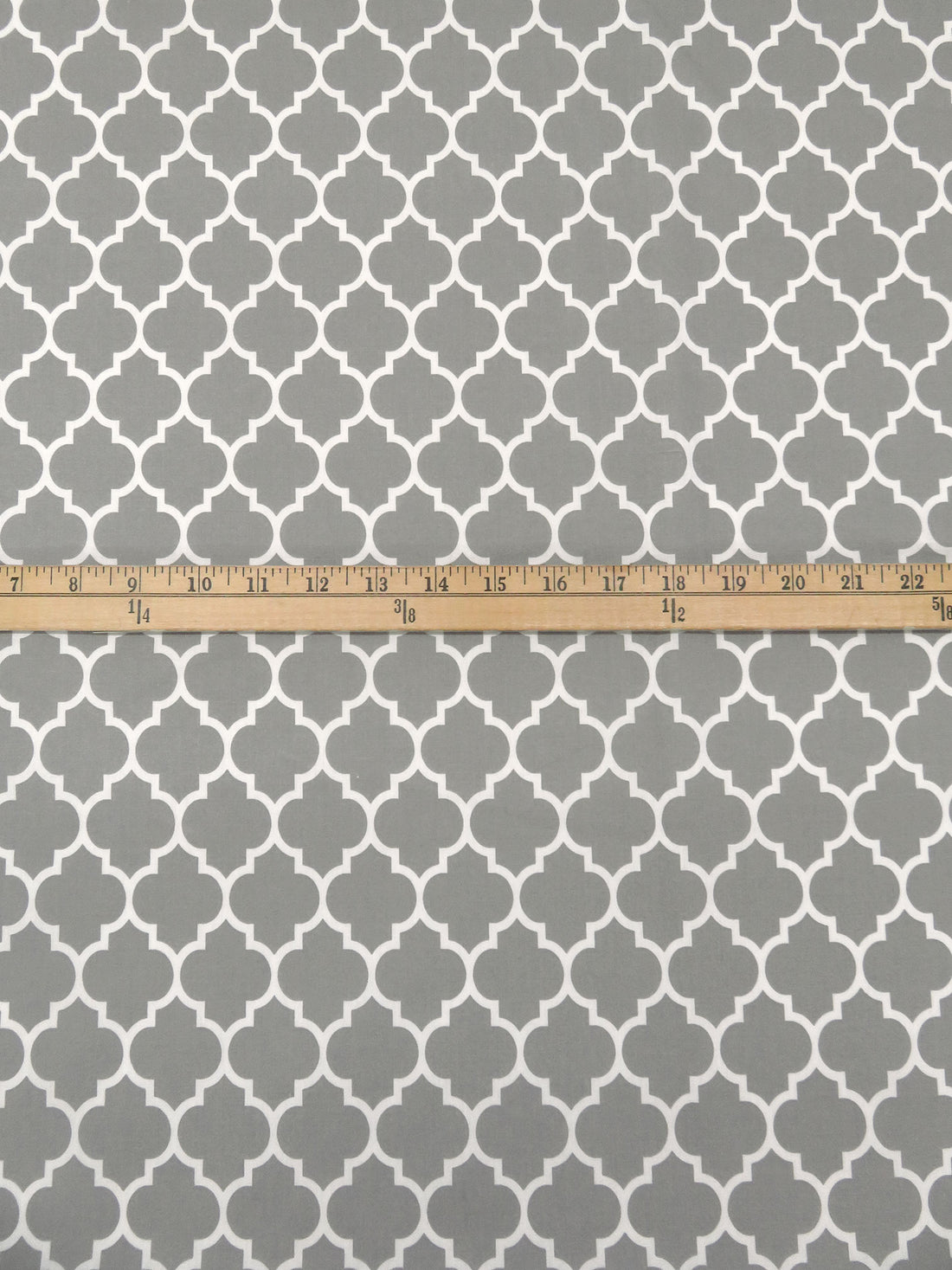 Medium Gray/White Polyester/Cotton Ogee Print Broadcloth 58W