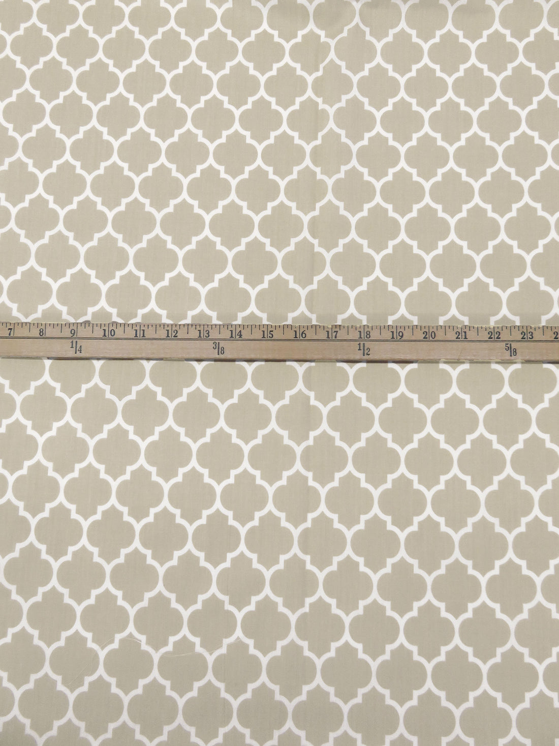 Tan/White Polyester/Cotton Ogee Print Broadcloth 58W