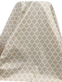 Tan/White Polyester/Cotton Ogee Print Broadcloth 58W