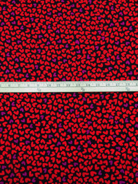 Black/Chili Red/Jazzberry Modal/Lycra Hearts Print Jersey Knit 56W