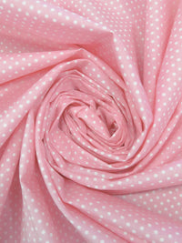 Cherry Blossom/White Polyester/Cotton Small Dot Print Broadcloth 60W