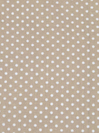 Warm Grullo/White Polyester/Cotton Small Dot Print Broadcloth 58W