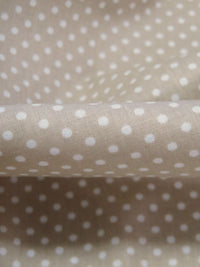 Warm Grullo/White Polyester/Cotton Small Dot Print Broadcloth 58W