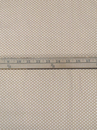 Warm Grullo/White Polyester/Cotton Small Dot Print Broadcloth 58W