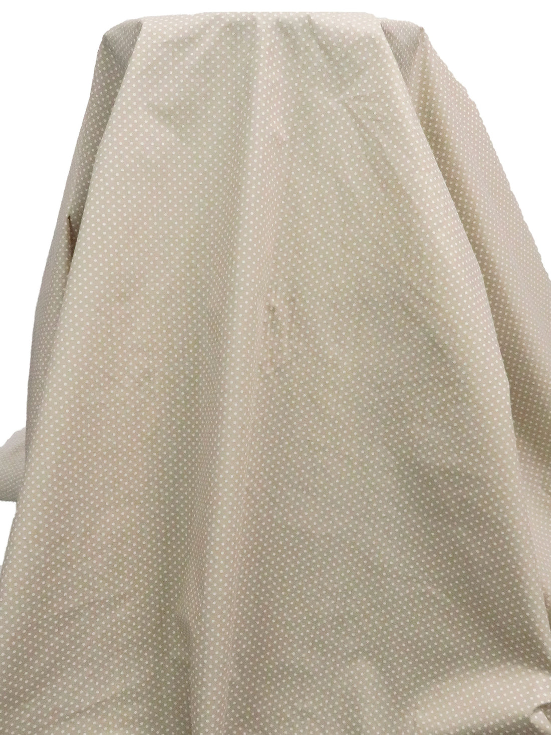 Warm Grullo/White Polyester/Cotton Small Dot Print Broadcloth 58W