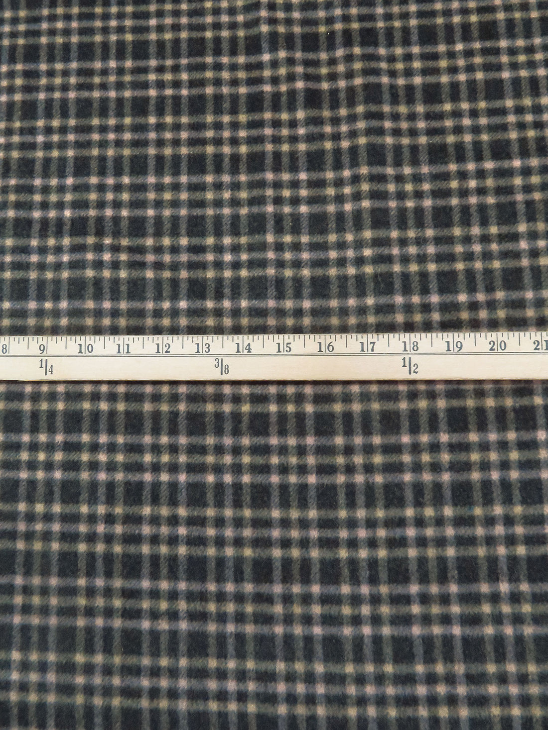 Charcoal/Dark Tan/Muddy Puce 100% Wool Plaid Weave Flannel Coating 58W