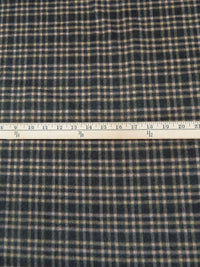 Charcoal/Dark Tan/Muddy Puce 100% Wool Plaid Weave Flannel Coating 58W